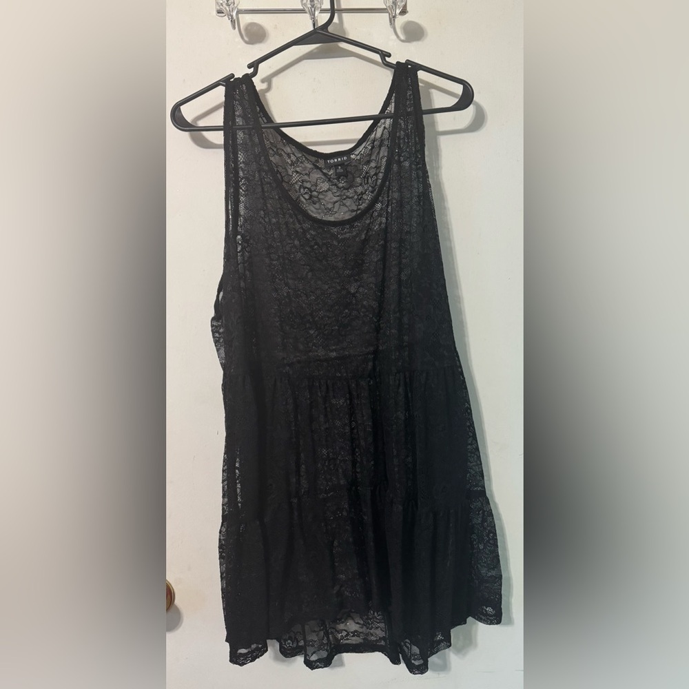 Torrid Size 3 Black lace Babydoll Tanktop